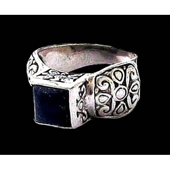 Bague argent Lapis Lazuli - Bijoux Inde - Bijoux indiens,Bagues indiennes