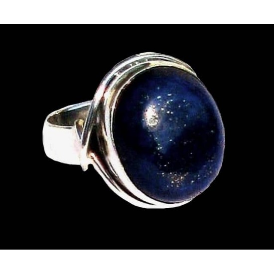 Bague argent Lapis Lazuli - Bijoux indiens homme et femme