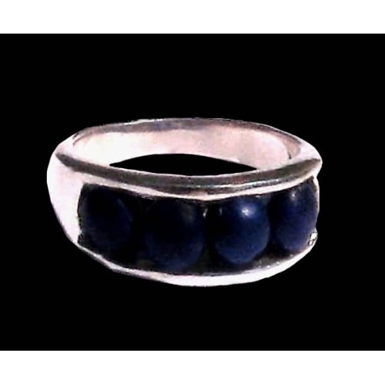 Bague argent Lapis Lazuli - Bijoux Inde - Bijoux indiens,Bagues indiennes