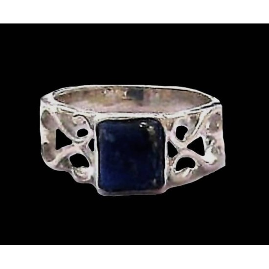 Bague argent Lapis Lazuli - Bijoux Inde - Bijoux indiens,Bagues indiennes