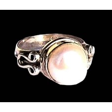 Indian silver jewellery - Indian pearl Ring Indian silver jewellery - Indian pearl Ring