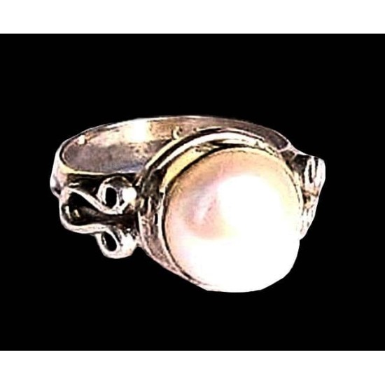 Indian silver jewellery - Indian pearl Ring,Indian Rings