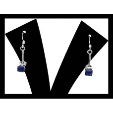 Boucles d'Oreilles argent Lapis-Lazuli - Bijoux indiens Boucles d'Oreilles argent Lapis-Lazuli - Bijoux indiens