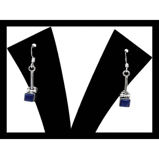 Boucles d Oreilles argent Lapis-Lazuli - Bijoux indiens,Boucles d Oreilles indiennes