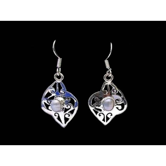 Nacre - Boucles d Oreilles indiennes Nacre - Bijoux Inde,Boucles d Oreilles indiennes