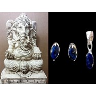 Indian silver jewellery - Indian Lapis Lazuli Pendant set