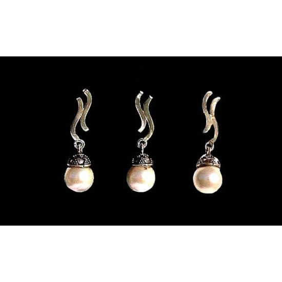 Indian silver jewellery - Indian pearl Pendent Set,Indian Pendants set