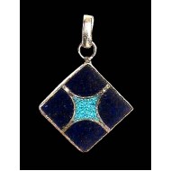 Pendentif argent Lapis-Lazuli - Bijoux indiens