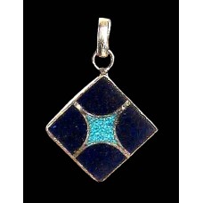 Pendentif argent Lapis-Lazuli - Bijoux indiens Pendentif argent Lapis-Lazuli - Bijoux indiens
