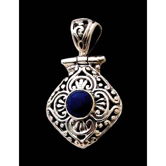 Pendentif argent Lapis-Lazuli - Bijoux inde,Pendentifs indiens