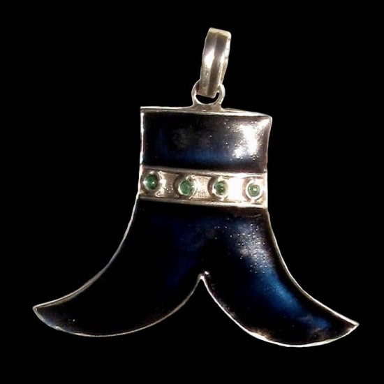 Indian silver jewellery - Indian Lapis Lazuli Pendant,Indian Pendants