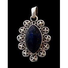 Pendentif argent Lapis-Lazuli - Bijoux indiens Pendentif argent Lapis-Lazuli - Bijoux indiens