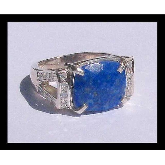 Indian silver jewellery - Indian Lapis Lazuli Ring,Indian rings