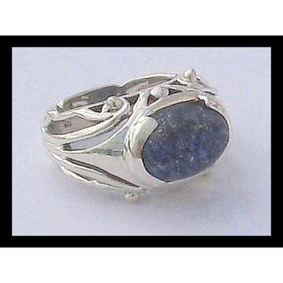Indian silver jewellery - Indian Lapis Lazuli Ring,Silver mens rings