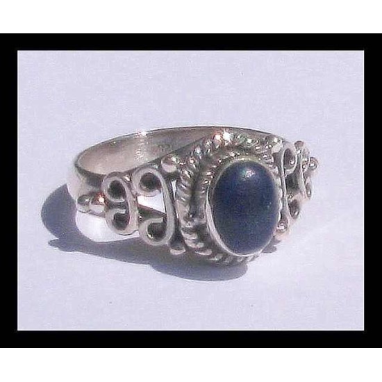 Indian silver jewellery - Indian Lapis Lazuli Ring,Indian rings