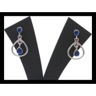 Indian silver jewellery - Indian Lapis-Lazuli Earrings