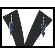 Boucles d'Oreilles argent Lapis-Lazuli - Bijoux indiens