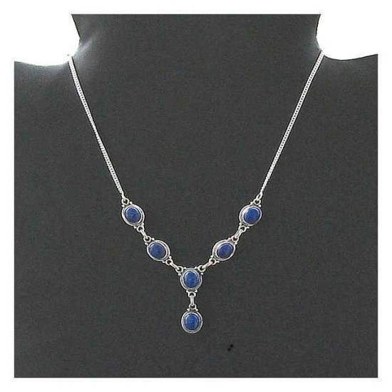 Collier argent Lapis-Lazuli - Bijoux indiens,Colliers indiens