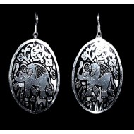 Métal - Boucles d'Oreilles indiennes - Bijoux indiens