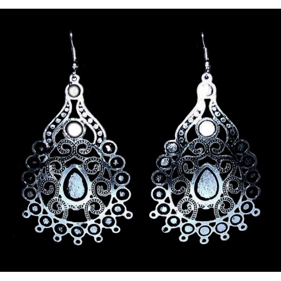 Metal Earrings,White metal earrings