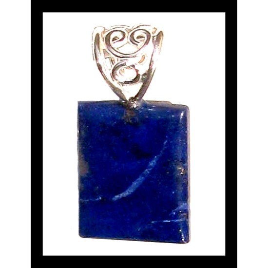 Indian silver plated jewellery - Indian Lapis-Lazuli Pendant,Indian Lapis-Lazuli Pendant