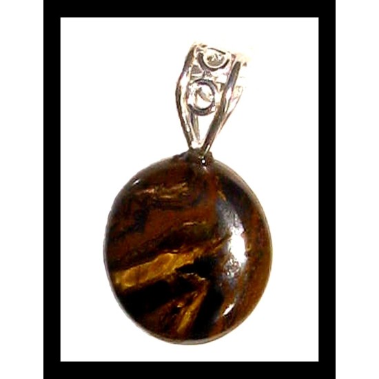 Indian silver plated jewellery - Indian Iron Tiger stone Pendant,Indian Iron Tiger Pendant