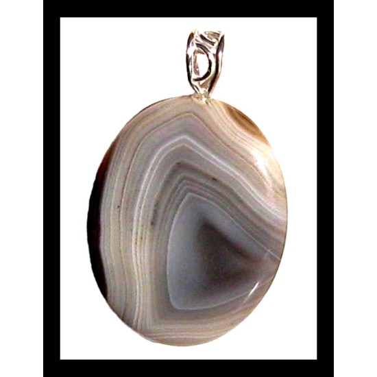 Indian silver plated jewellery - Indian Agate stone Pendant,Indian Agate Pendant