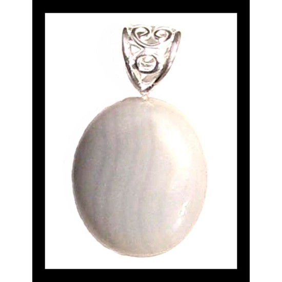 Indian silver plated jewellery - Indian Agate stone Pendant,Indian Agate Pendant