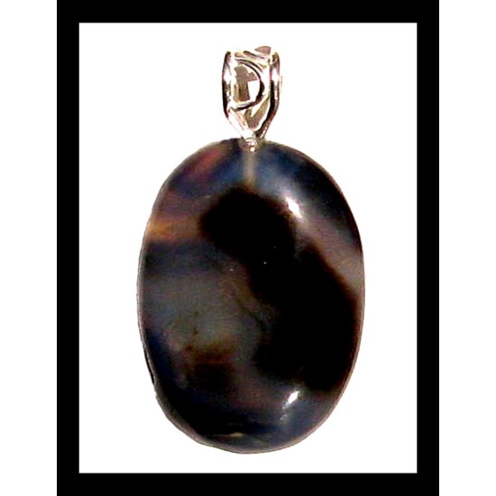 Indian silver plated jewellery - Indian Agate stone Pendant,Indian Agate Pendant