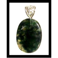 Moss Agate jewelry - Indian pendant - Fashion jewelry