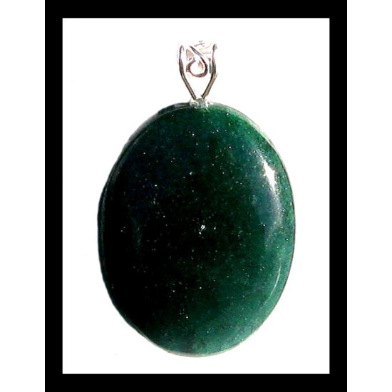 Indian silver plated jewellery - Indian Moss Agate stone Pendant,Indian Agate Pendant