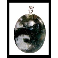 Moss Agate jewelry - Indian pendant - Fashion jewelry
