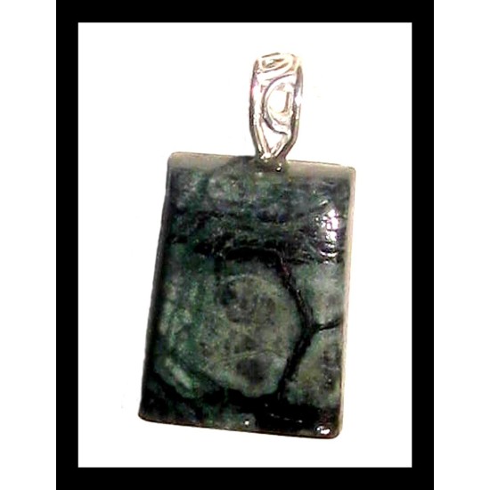 Indian silver plated jewellery - Indian Marble Agate stone Pendant,Indian Agate Pendant