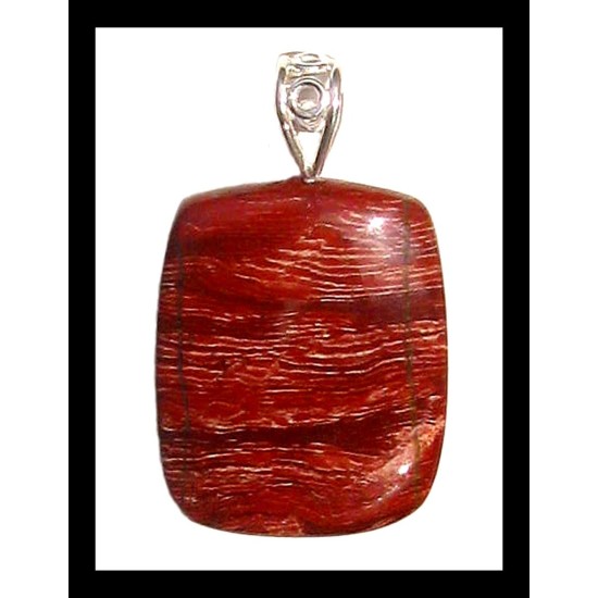 Indian silver plated jewellery - Indian Red Jasper stone Pendant,Indian Jasper Pendant