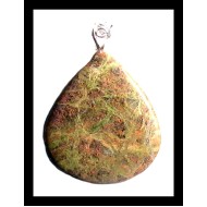 Bijoux en Jaspe Paysage - Pendentif indien - Bijoux fantaisie