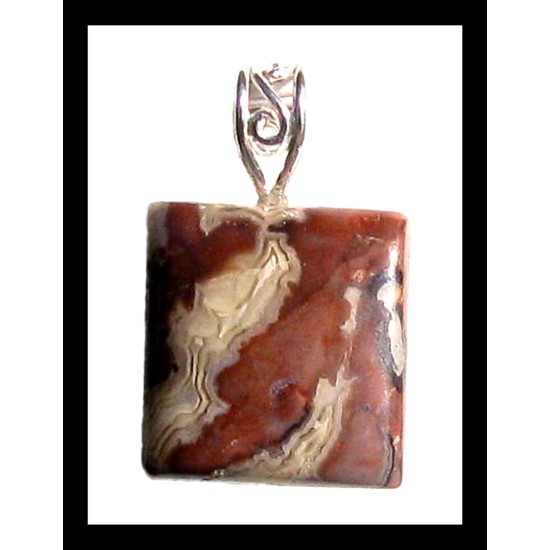 Indian silver plated jewellery - Indian Jasper stone Pendant,Indian Jasper Pendant