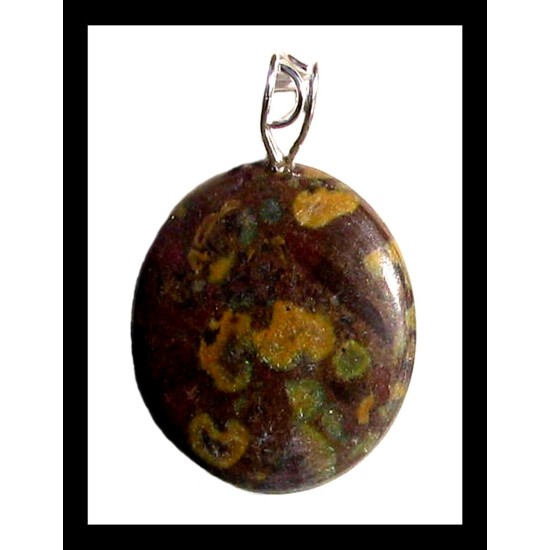 Indian silver plated jewellery - Indian Jasper stone Pendant,Indian Jasper Pendant