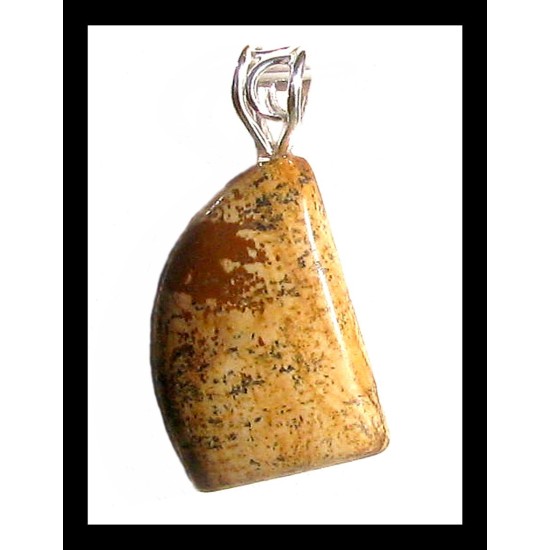 Indian silver plated jewellery - Indian Jasper stone Pendant,Indian Jasper Pendant