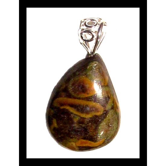 Indian silver plated jewellery - Indian Jasper stone Pendant,Indian Jasper Pendant