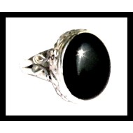 Bijoux indiens - Bague Onyx - Bague indienne en argent