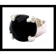 Bijoux indiens - Bague Onyx - Bague indienne en argent Bijoux indiens - Bague Onyx - Bague indienne en argent