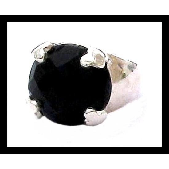 Bijoux indiens - Bague Onyx - Bague indienne en argent,Bagues hommes avec Pierre