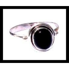 Bijoux indiens - Bague Onyx - Bague indienne en argent Bijoux indiens - Bague Onyx - Bague indienne en argent