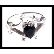 Bijoux indiens - Bague Onyx - Bague indienne en argent