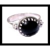 Bijoux indiens - Bague Onyx - Bague indienne en argent