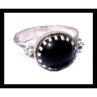 Bijoux indiens - Bague Onyx - Bague indienne en argent