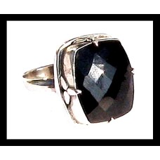 Bijoux indiens - Bague Onyx - Bague indienne en argent Bijoux indiens - Bague Onyx - Bague indienne en argent