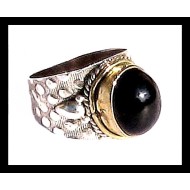 Bijoux indiens - Bague Onyx - Bague indienne en argent