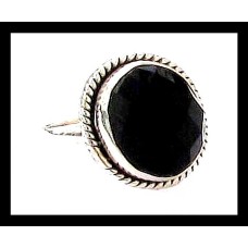 Bijoux indiens - Bague Onyx - Bague indienne en argent Bijoux indiens - Bague Onyx - Bague indienne en argent