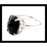 Bijoux indiens - Bague Onyx - Bague indienne en argent